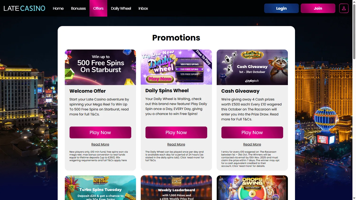 Sg Casino promotions area on a desktop screen